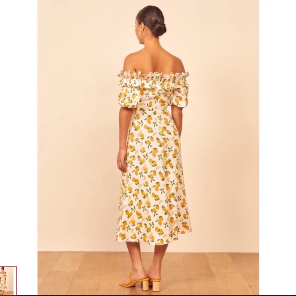 Reformation Marley Dress Lemonade NWT - Picture 3 of 13